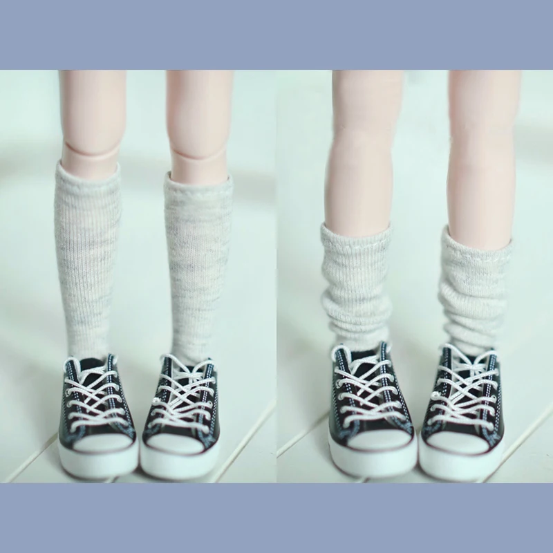 A Pair of Blyth Doll Socks Fashion Pure Color Long Sock for Blythe Licca Azone OB24 1/6Dolls Accessories Outfit Gifts