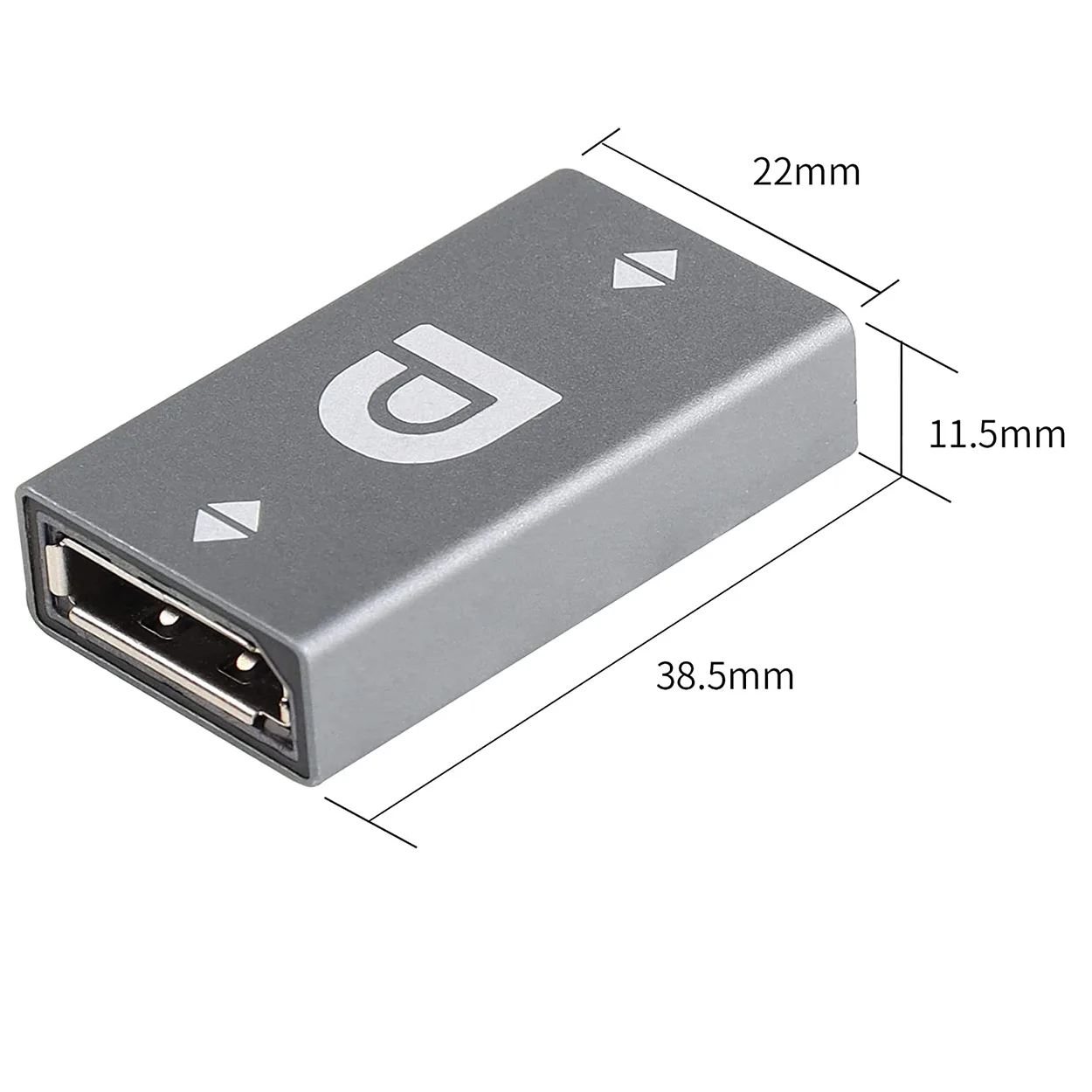 Displayport Adapter 8K DP Female to DP Female Extention Coupler Convertor Connector DP 1.4 for DP Cable Extension Transfer