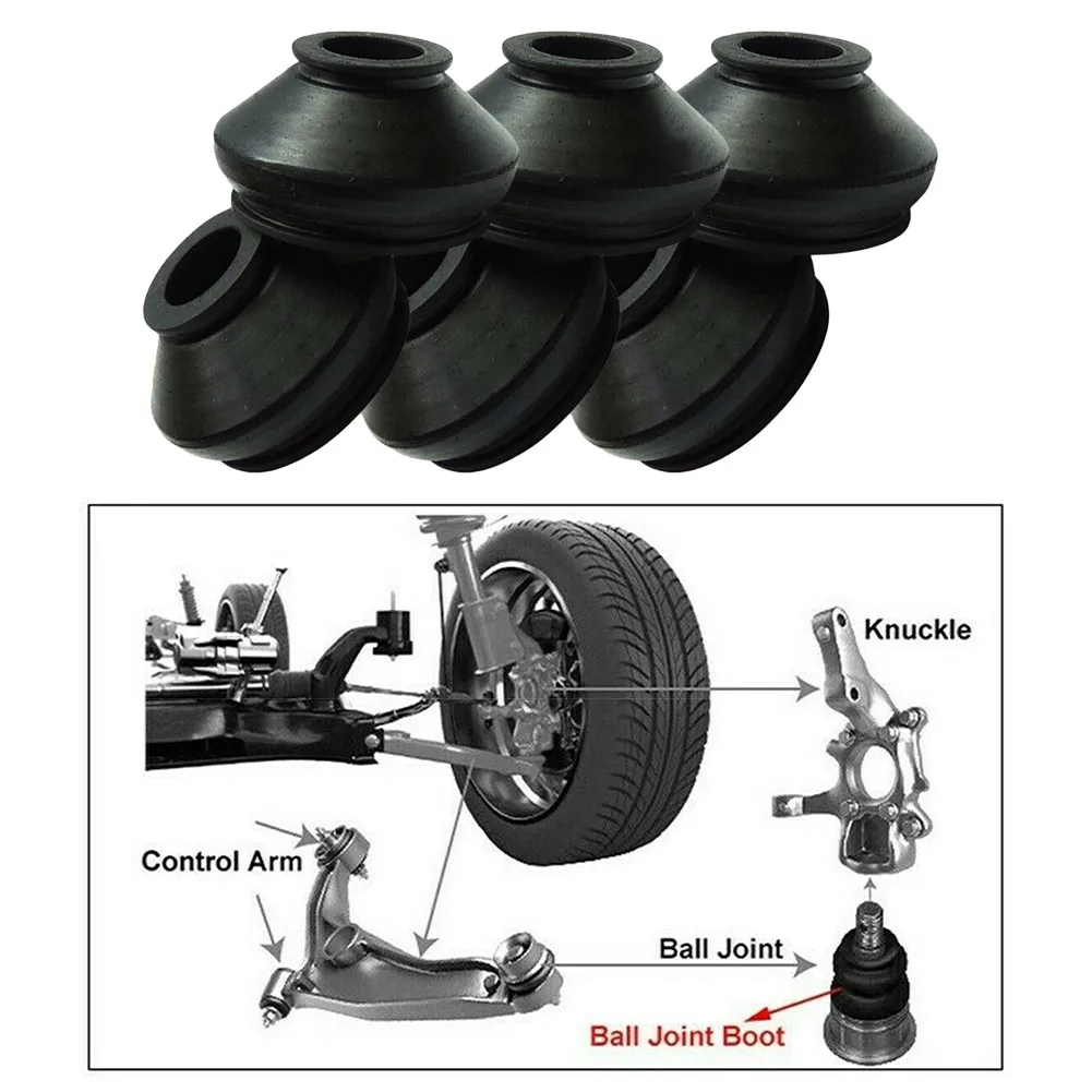 6/2pcs Premium Rubber 13 30 23/11 27 21 Tie Rod Ends And Ball Joint Dust Covers Universal Ball Joint Boot Dust Boot Covers