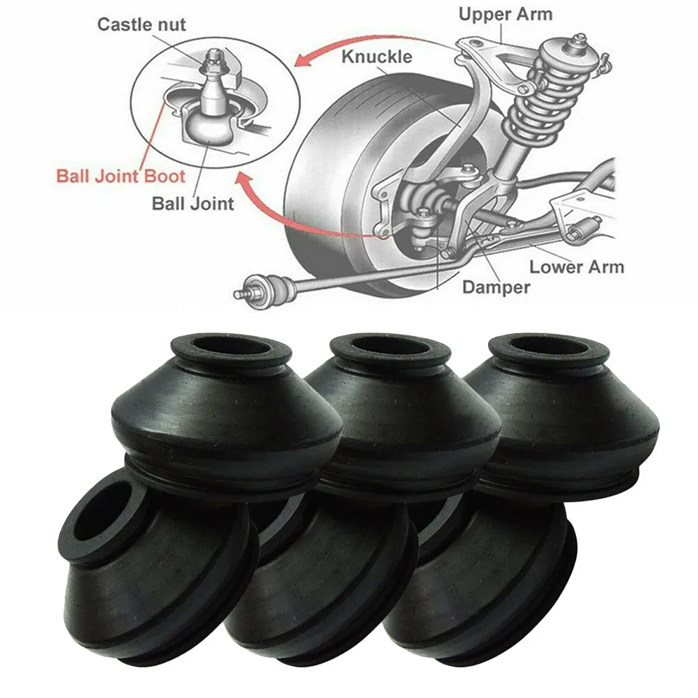 6/2pcs Premium Rubber 13 30 23/11 27 21 Tie Rod Ends And Ball Joint Dust Covers Universal Ball Joint Boot Dust Boot Covers