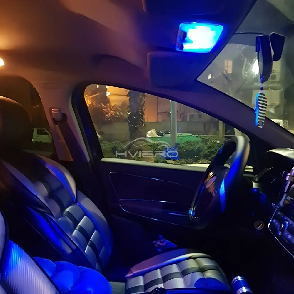 C5w Car Led RGB 5050 6SMD 31mm-41mm Festoon Dome Door Lights Automobile Remotes Controller Colorful Lamps Roof Atmospheres Bulbs