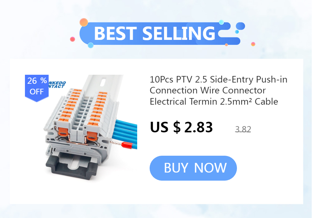 10Pcs PTTB 1.5/S Double Level Push-in Din Rail Terminal Block PT 1.5mm² Cable Electrical Wire Connector PTTB1.5 PTTB-1.5
