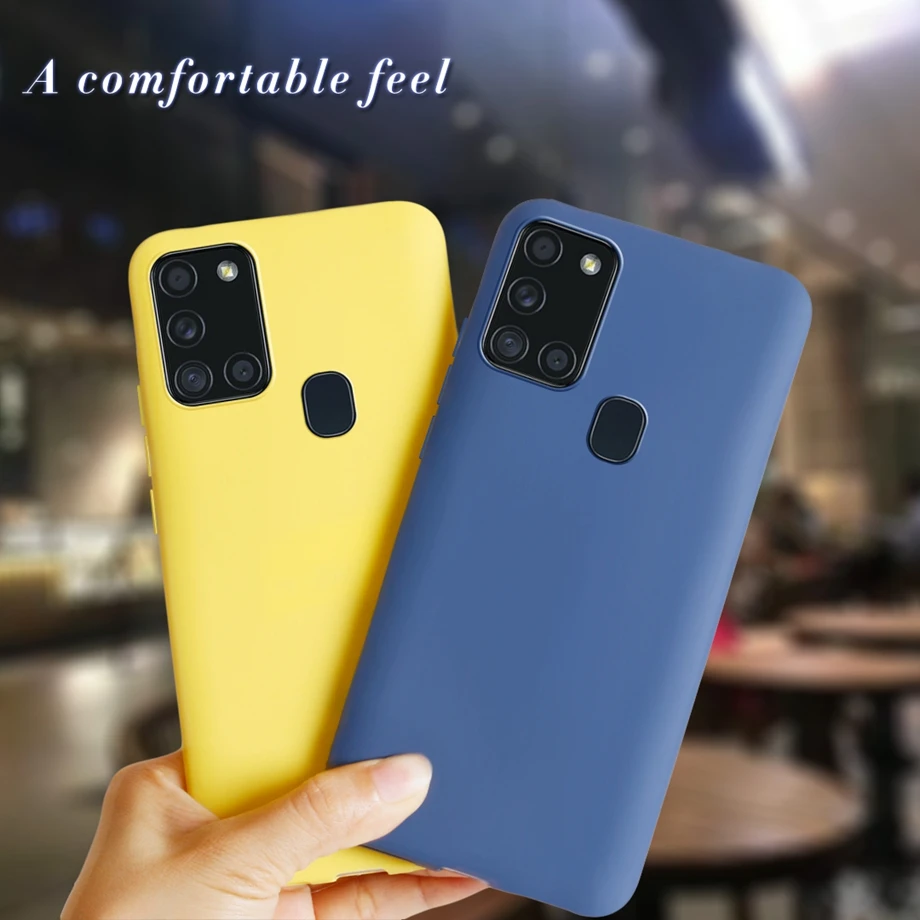 For Samsung A21S Case for Samsung Galaxy A21S A 21S A21 S Case Silicone TPU Soft Matte Phone Case Back Cover Fundas Coque Bumper