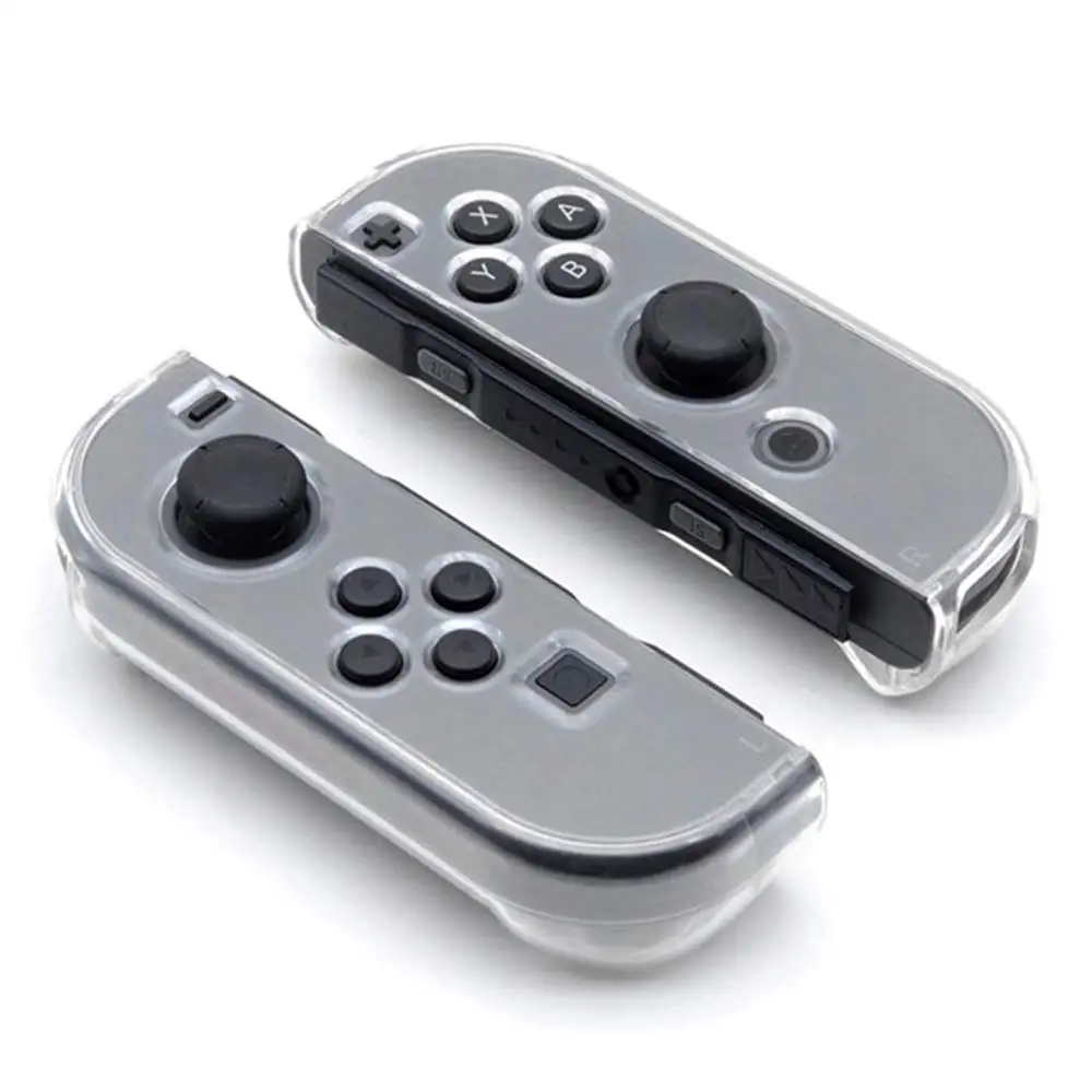 Crystal Case for Nintend Switch Joycon Cover Hard PC Case Compatible Nintendo Switch Joy-con Controller Grip Transparent Cover