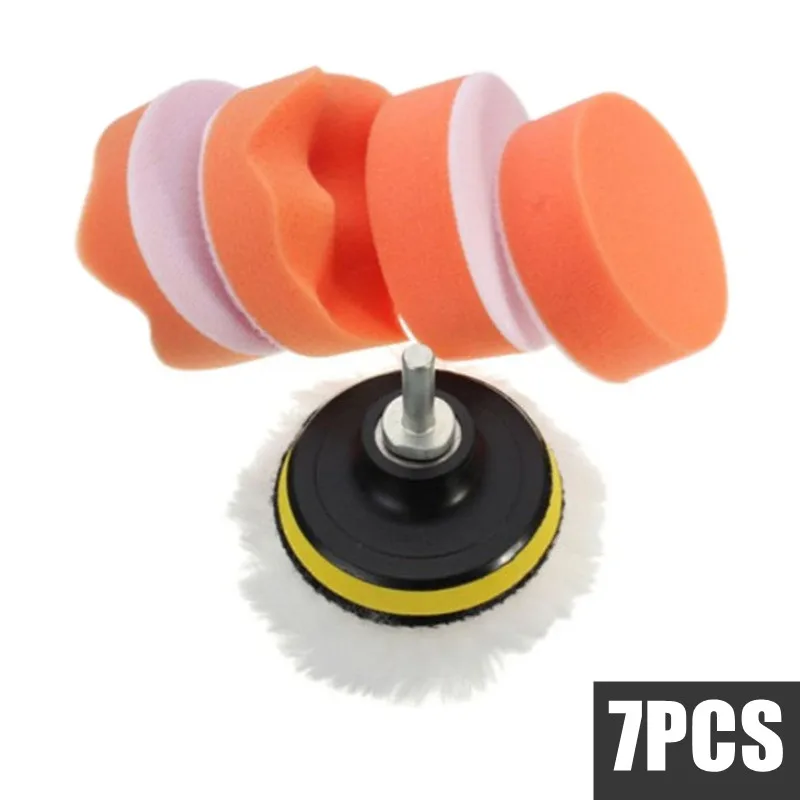 3"Car Waxing Sponge Pad Polishing Kit Auto Detailing Sandpaper Buffing Sanding Disc Polisher Drill Adapter Headlight Restoration