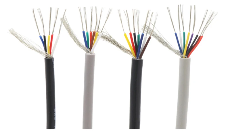1~20m UL2547 Shielded Wire Signal Cable 30 28 26 24 22 20 18 16AWG 2 3 4 5 6 7 8Core PVC Copper Control Headphone Audio Wires
