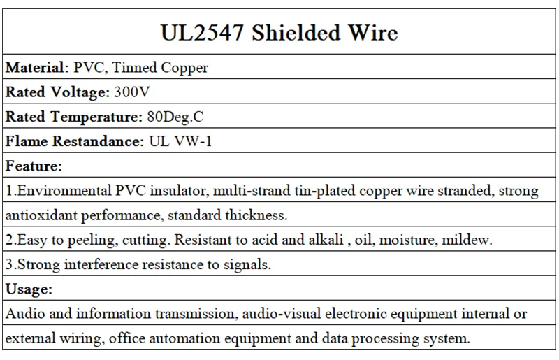 1~20m UL2547 Shielded Wire Signal Cable 30 28 26 24 22 20 18 16AWG 2 3 4 5 6 7 8Core PVC Copper Control Headphone Audio Wires