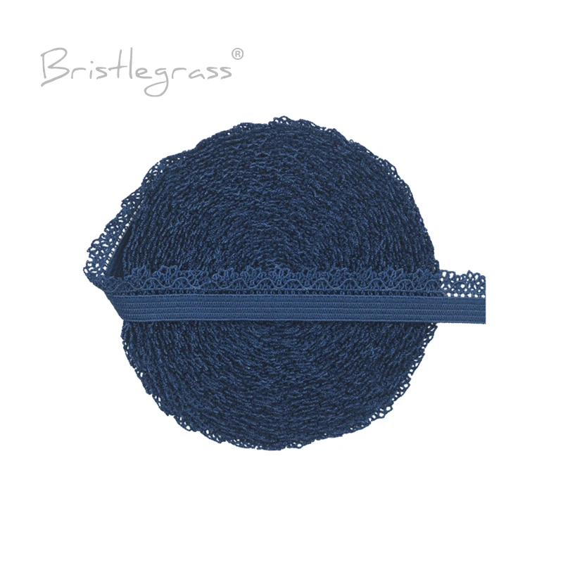 BRISTLEGRASS 2 5 10 Yard 3/8" 10mm Picot Loop Frilly Lace Trim Elastics Decorative Spandex Bands Headband Lingerie Sewing Crafts