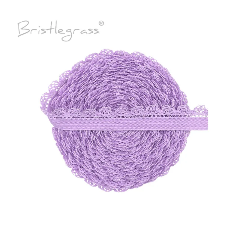 BRISTLEGRASS 2 5 10 Yard 3/8" 10mm Picot Loop Frilly Lace Trim Elastics Decorative Spandex Bands Headband Lingerie Sewing Crafts