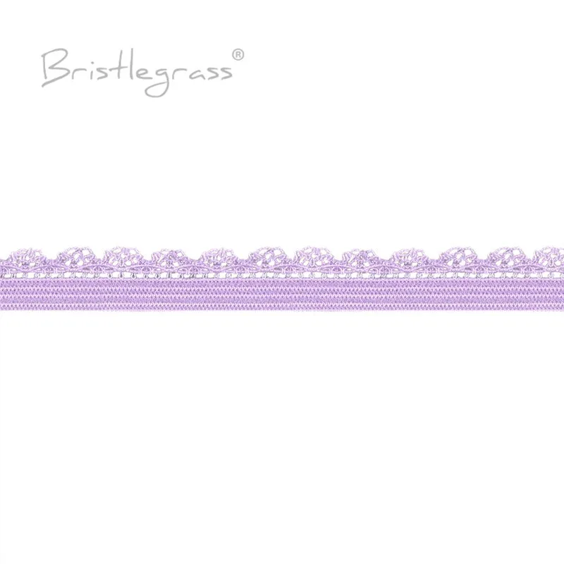 BRISTLEGRASS 2 5 10 Yard 3/8" 10mm Picot Loop Frilly Lace Trim Elastics Decorative Spandex Bands Headband Lingerie Sewing Crafts