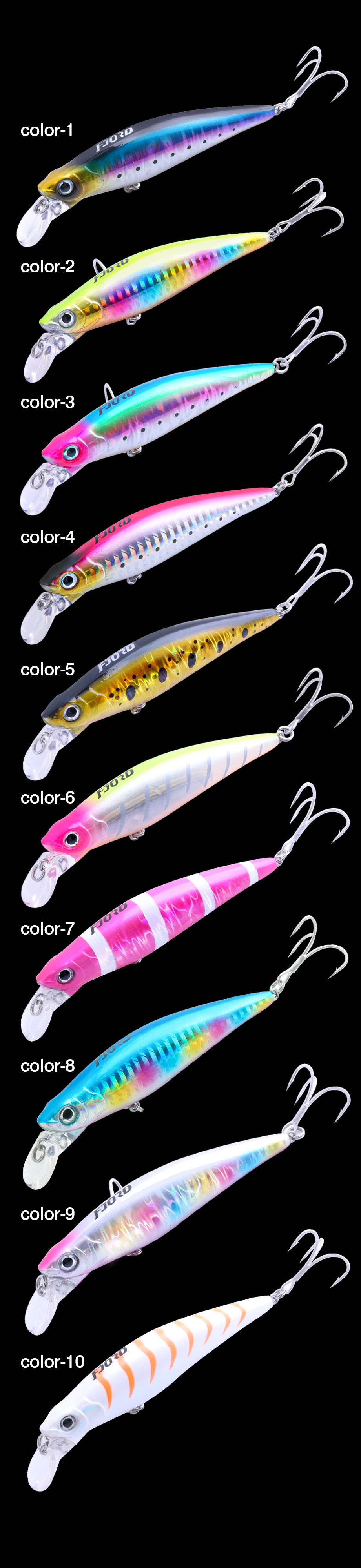 FJORD 90mm 31g Laser Miracle Sinking Black Minnow Hard Triple Hook Seawater Saltwater SwimBait Artificial Pesca Fishing Lure