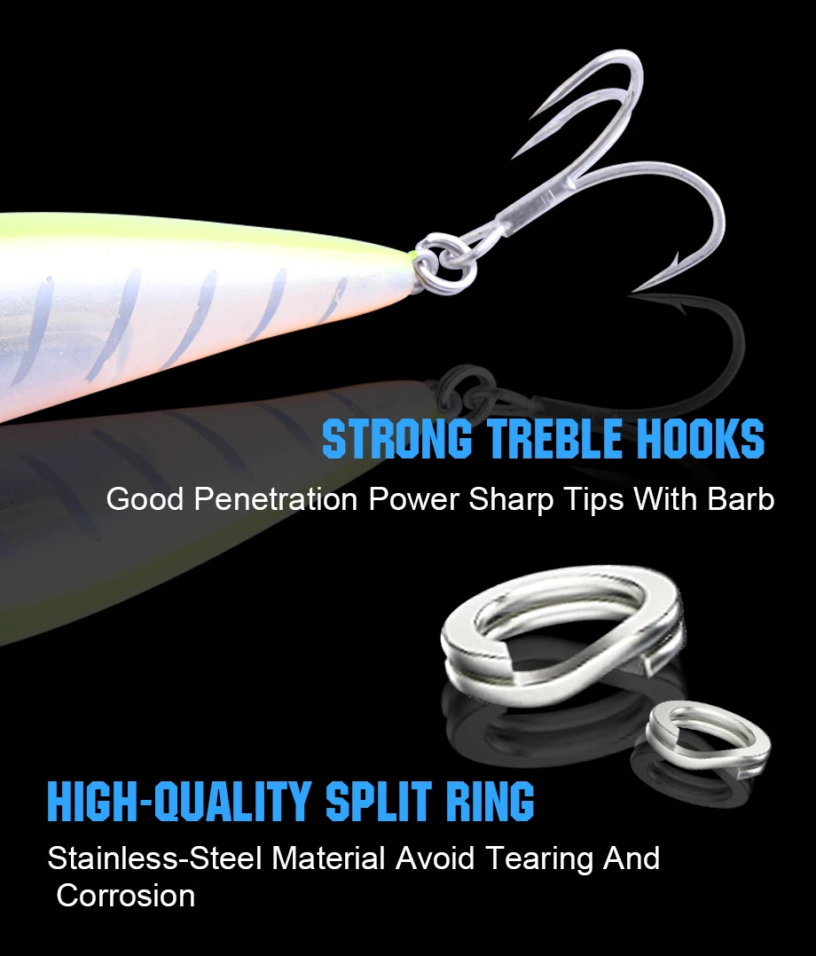 FJORD 90mm 31g Laser Miracle Sinking Black Minnow Hard Triple Hook Seawater Saltwater SwimBait Artificial Pesca Fishing Lure