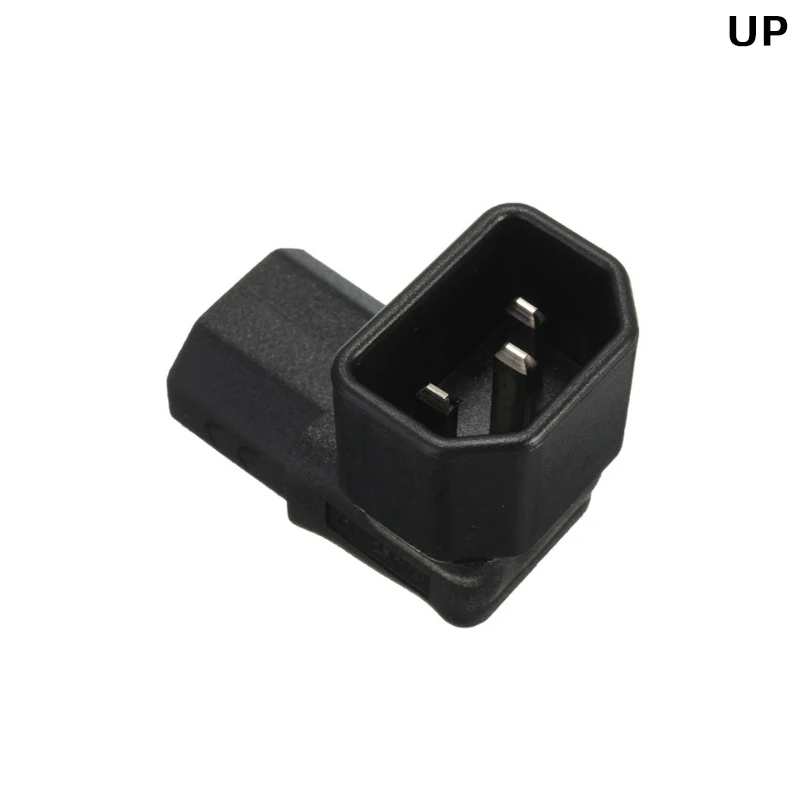 New 3Pin IEC Connector Down UP 90 Angled IEC 320 C14 Male to C13 Female Power Adapter Connector AC Plug for LCD Wall Mount TV