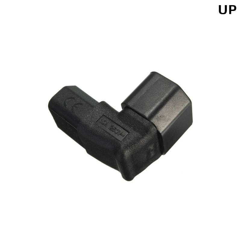 New 3Pin IEC Connector Down UP 90 Angled IEC 320 C14 Male to C13 Female Power Adapter Connector AC Plug for LCD Wall Mount TV