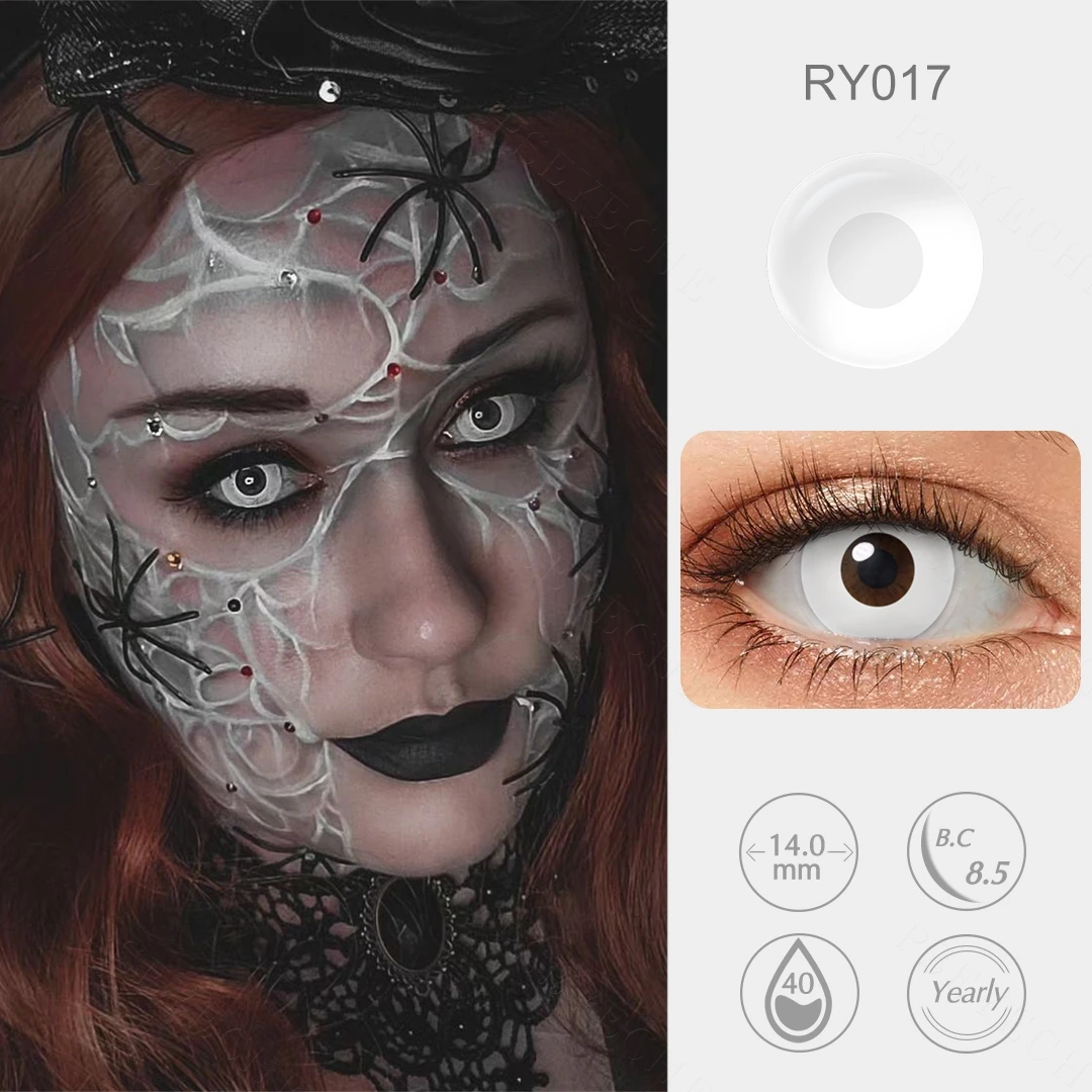(0.00~-6.00) PSEYECHE 14.0mm Yearly Use Powered Contact Lenses With Degree Sasuke Anime Cosplay Sharingan Halloween Contact Lens