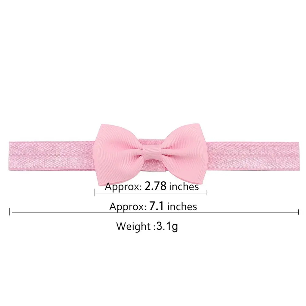 10pcs/lot Cute Ribbon Bowknot Baby Newborn Headband Headwear Grosgrain Hair Bows Elastic Hairbands Girls Kids Photo Props
