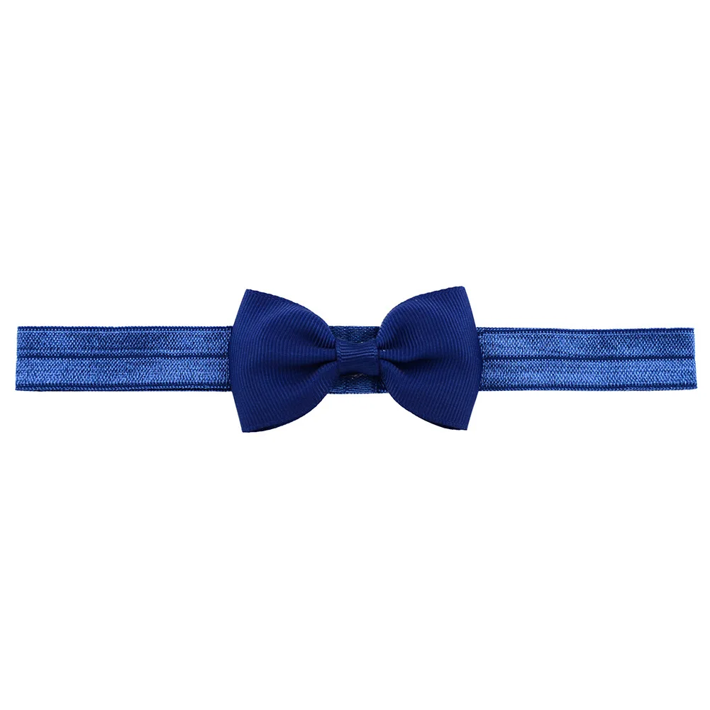 10pcs/lot Cute Ribbon Bowknot Baby Newborn Headband Headwear Grosgrain Hair Bows Elastic Hairbands Girls Kids Photo Props
