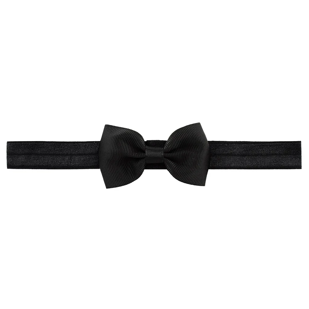 10pcs/lot Cute Ribbon Bowknot Baby Newborn Headband Headwear Grosgrain Hair Bows Elastic Hairbands Girls Kids Photo Props