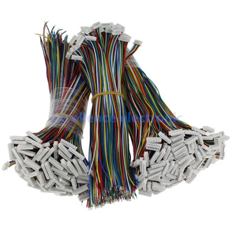 10PCS Mini Micro JST 1.25 2/3/4/5/6/7/8/9/10 Pin Female Plug Connector with Wire 1.25MM 10cm 15cm 20cm Single/double Head Tinned