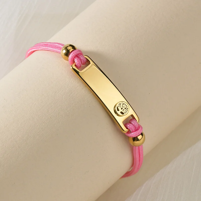 Letdiffery Customized Heart Star Moon Red String Bracelets For Lovers Stainless Steel Engrave Name Date Custom Women Jewelry
