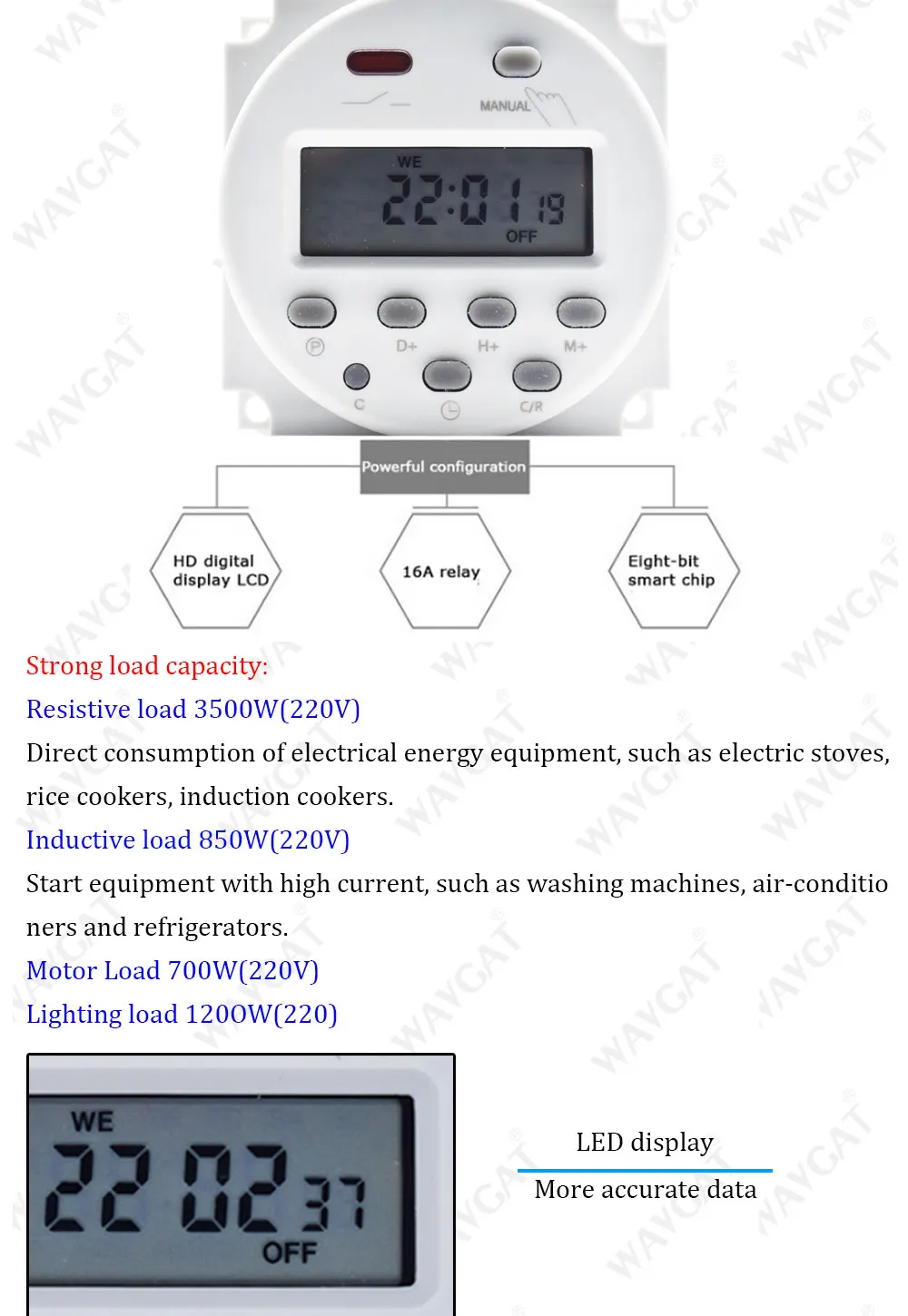 CN101A Timer Switch AC/DC 12V 24V 110V 120V 220V 230V 240V Digital LCD Power Week Mini Programmable Time Switch Relay 8A to 16A