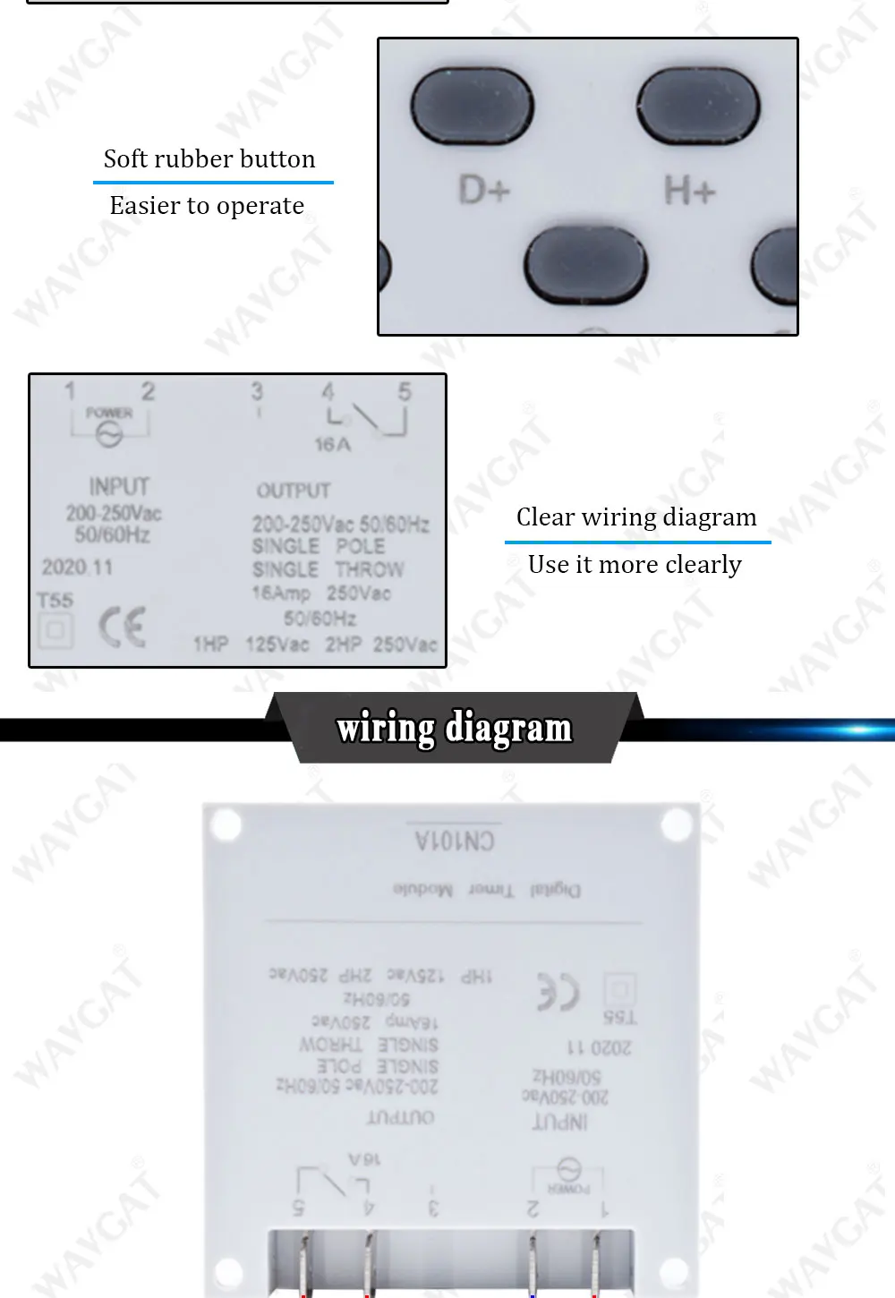 CN101A Timer Switch AC/DC 12V 24V 110V 120V 220V 230V 240V Digital LCD Power Week Mini Programmable Time Switch Relay 8A to 16A