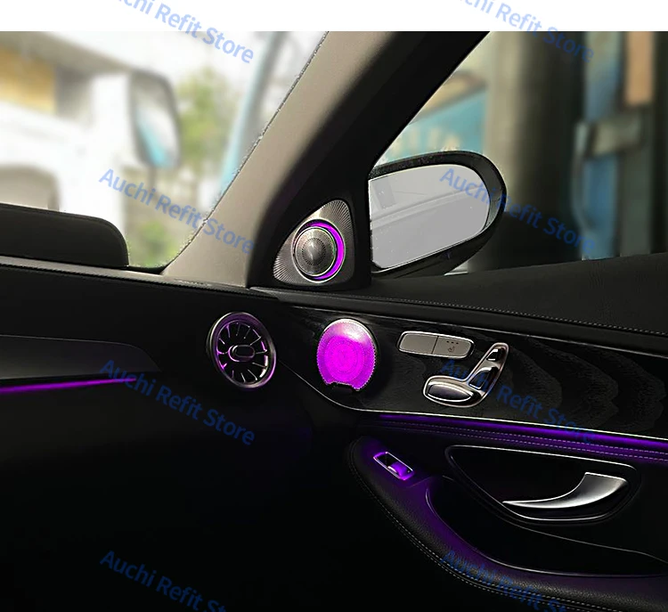 64 Colors 3D Rotating Tweeter For Mercedes Benz C GLC E S-class W205 W213 W222 X253 W177 RGB LED Luminous Car Speaker Horn Refit