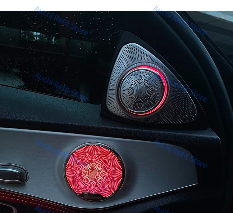 64 Colors 3D Rotating Tweeter For Mercedes Benz C GLC E S-class W205 W213 W222 X253 W177 RGB LED Luminous Car Speaker Horn Refit