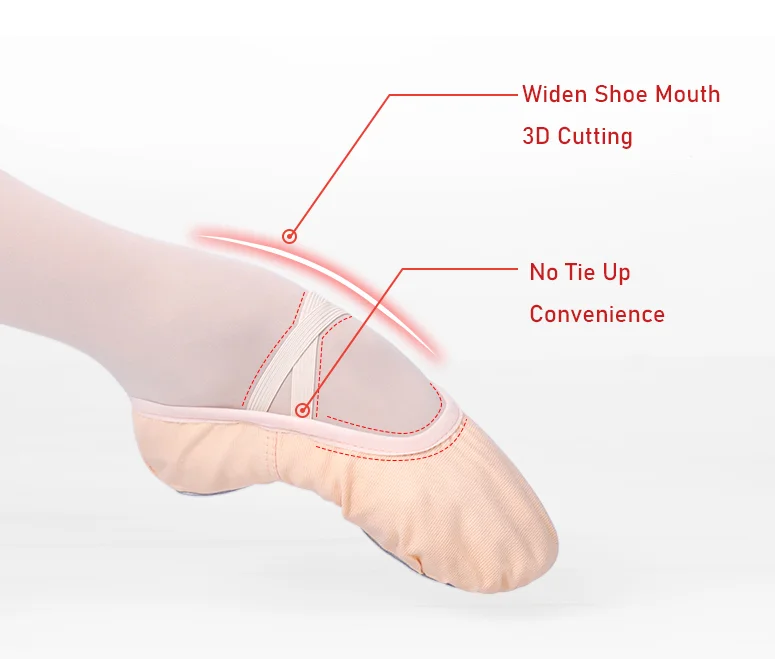 Girls Ballet Shoes for Woman Ballerina Shoes Ballet Flats Women Canvas Soft Sole Dance Slippers Children Practise Dance Shoes
