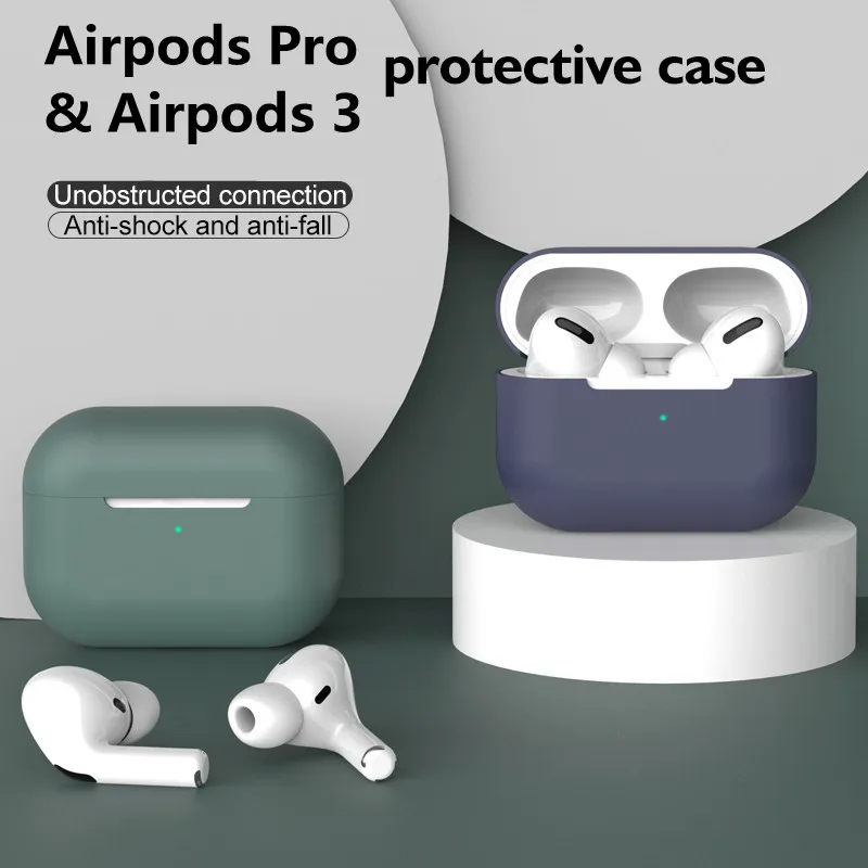 Silicone Cover Case For apple Airpods Pro Case Air Pods 3 Bluetooth Case Protective For Air Pod Pro 3 Earphone Accessories