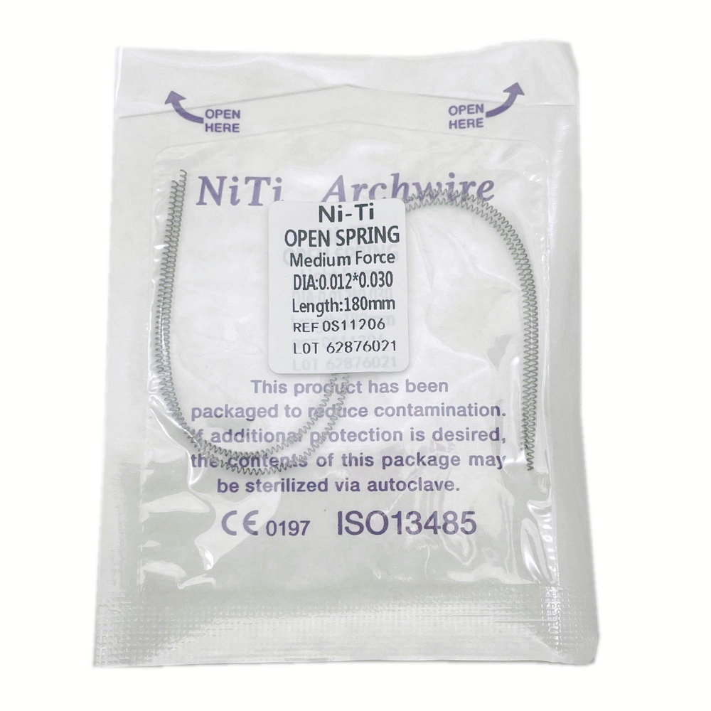 2pcs/pack Dental Orthodontic Open Coil Spring 180mm Niti Alloy Light/Medium Force Dental Orthodontic Product