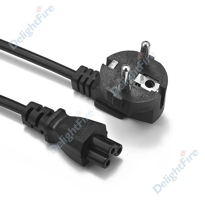 EU Extension Cord IEC320 C5 Cable 2 Pin Power Cord Power Supply Cable 220V For PC Computer Printer Sony Lenovo Samsung Adapter