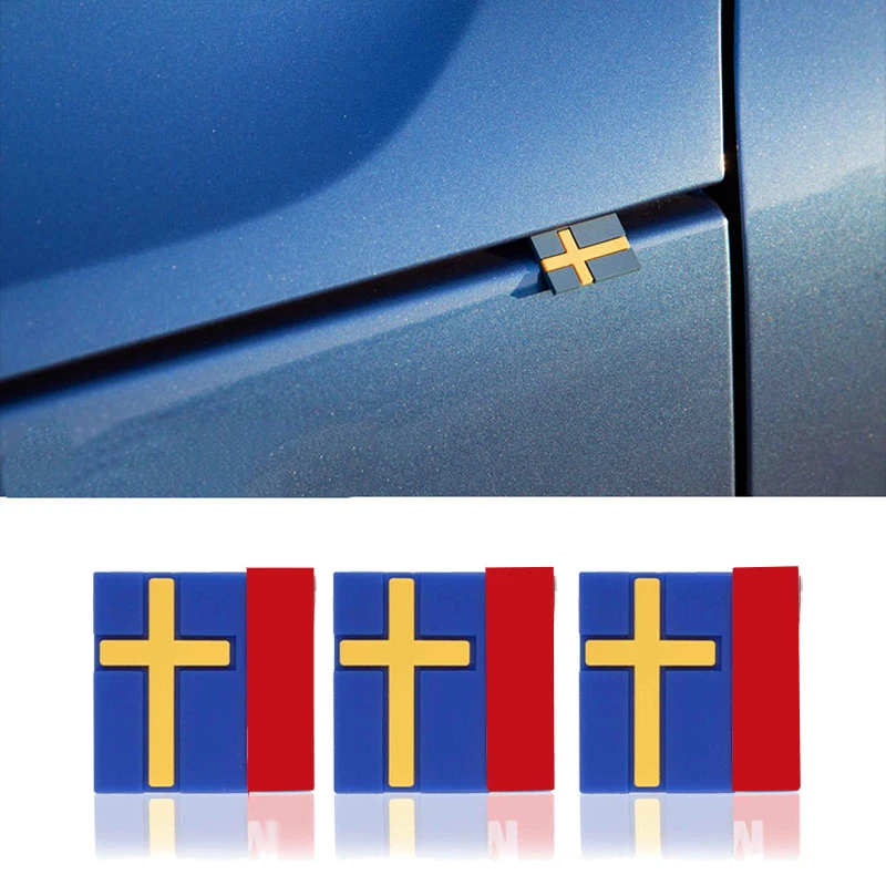 5/10Pcs Car Sticker Sweden Flag Decoration Emblem Car Door Trunk front grille For VOLVO EX90 XC40 XC60 XC90 V90 S90 S60 V60 V40
