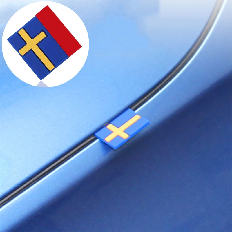 5/10Pcs Car Sticker Sweden Flag Decoration Emblem Car Door Trunk front grille For VOLVO EX90 XC40 XC60 XC90 V90 S90 S60 V60 V40