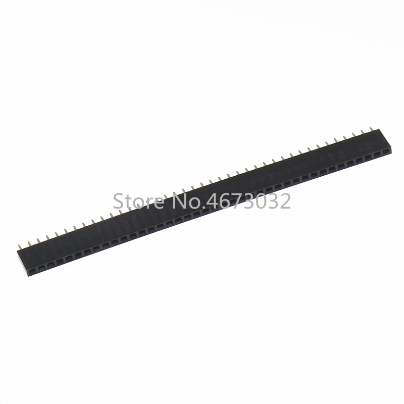 10PCS 1X40 PIN Single Row Straight FEMALE PIN HEADER 2.54MM PITCH Strip Connector Socket 140 40p 40PIN 40 PIN FOR PCB arduino