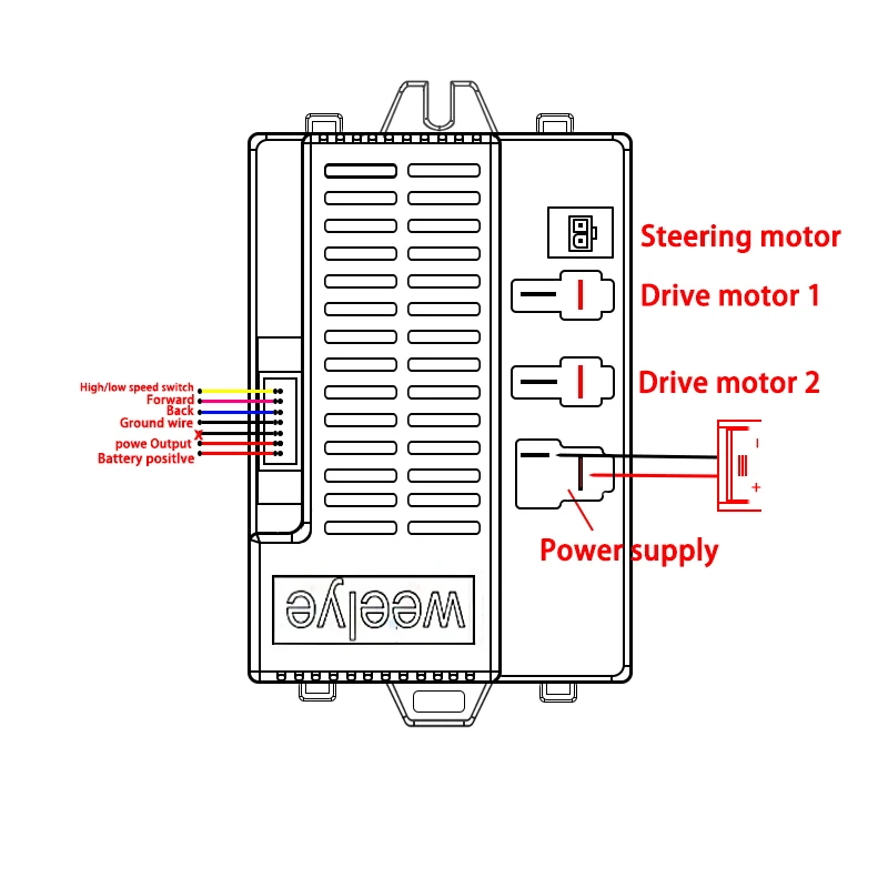 Wellye Weelye 12V RX37 High Power Children's Electric Ride on Car 2.4G Bluetooth Remote Control Receiver Motherboard Transmitter