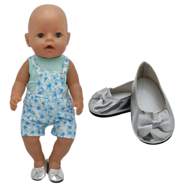 Summer Shoes for 18 Inch Girl Doll Jean 7cm Doll Shoes for 45CM Reborn Baby Doll Tassel Summer Sandals Shoes