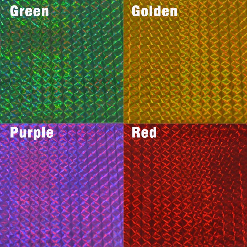 MNFT 12PCS 10cm X 20cm Holographic Adhesive Film Flash Tape DIY Lure Fishing Materials