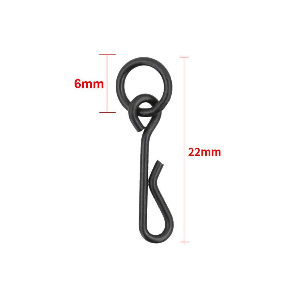 20 Piece Carp Fishing Swivels Quick Change Stainless Steel for Carp Fishing Rig Fishing Accessories Terminal Tackle AE007