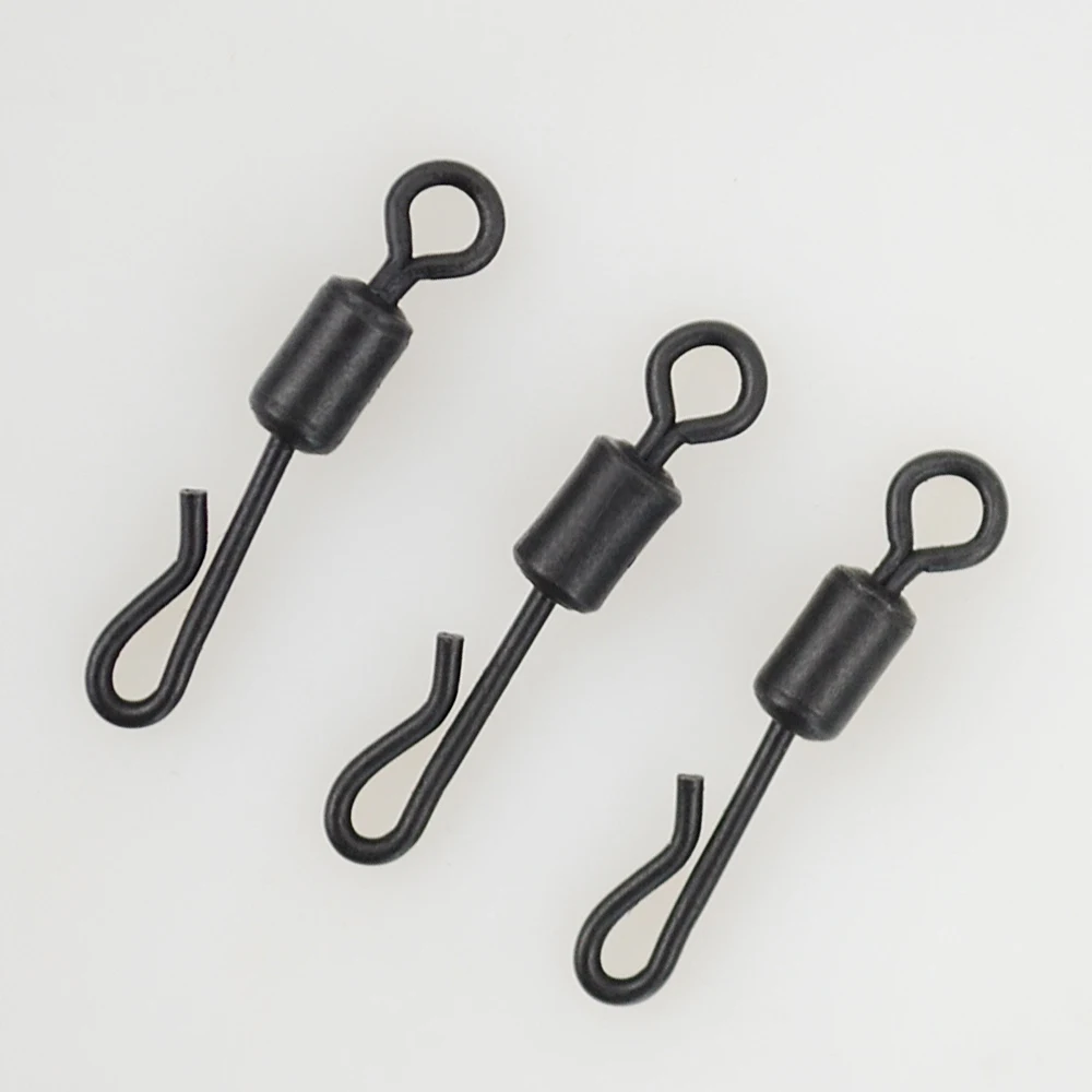 20 Piece Carp Fishing Swivels Quick Change Stainless Steel for Carp Fishing Rig Fishing Accessories Terminal Tackle AE007