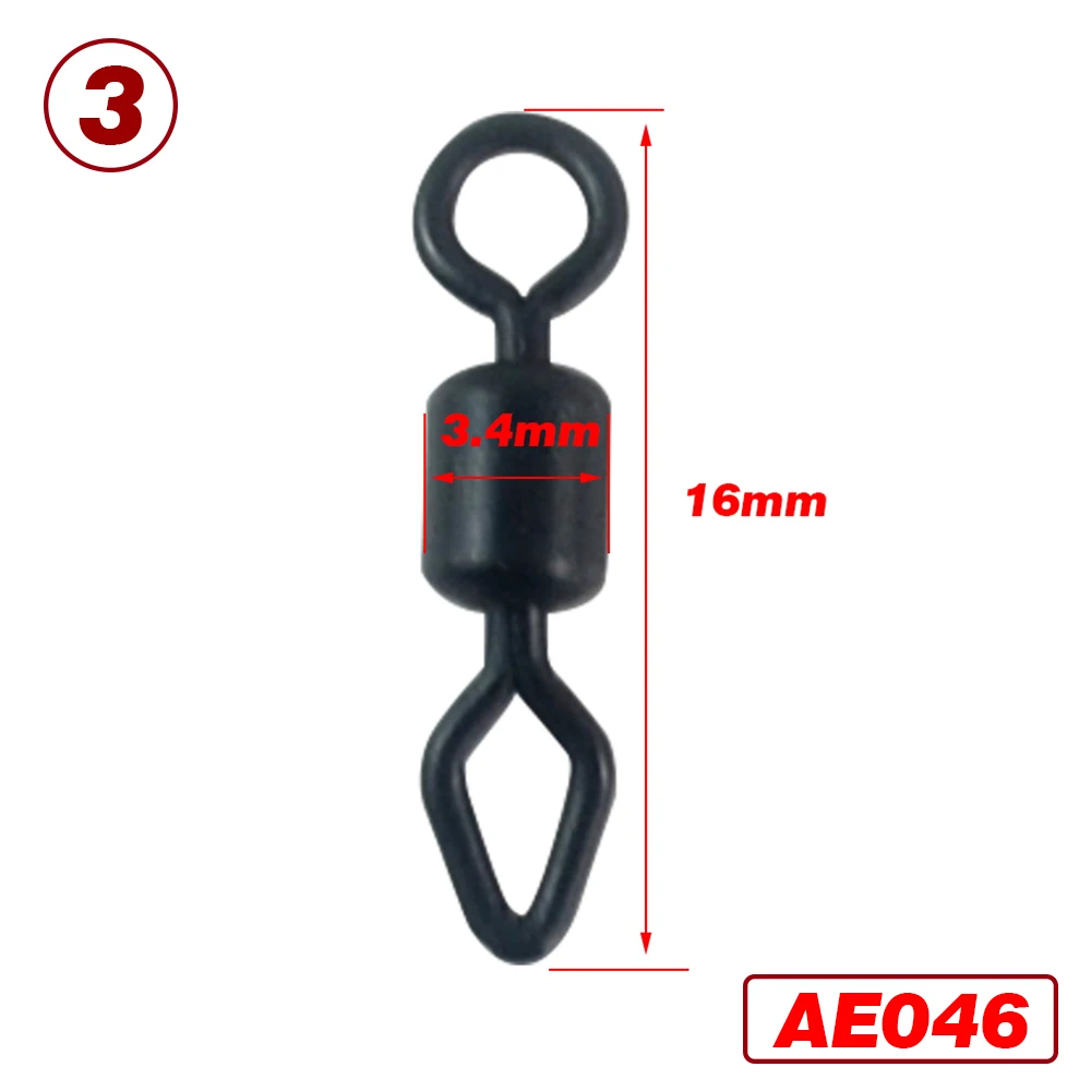20 Piece Carp Fishing Swivels Quick Change Stainless Steel for Carp Fishing Rig Fishing Accessories Terminal Tackle AE007
