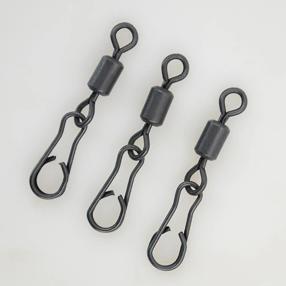20 Piece Carp Fishing Swivels Quick Change Stainless Steel for Carp Fishing Rig Fishing Accessories Terminal Tackle AE007