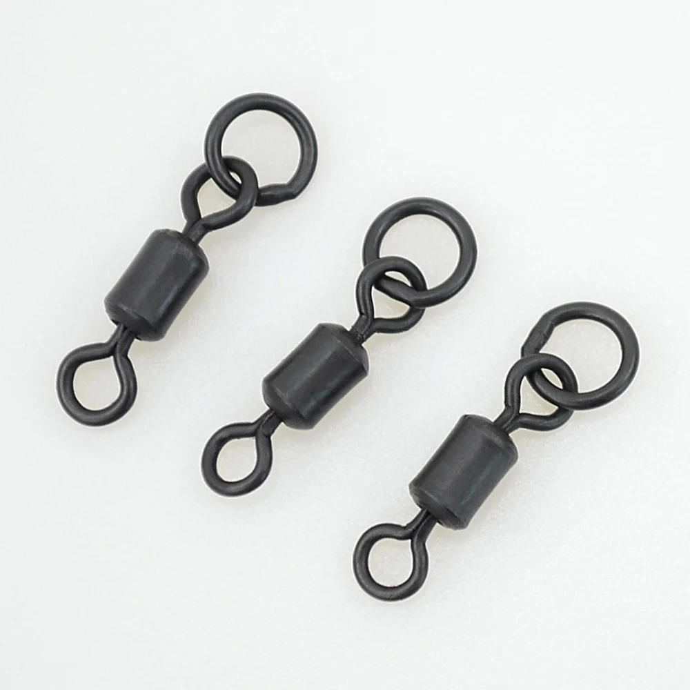 20 Piece Carp Fishing Swivels Quick Change Stainless Steel for Carp Fishing Rig Fishing Accessories Terminal Tackle AE007