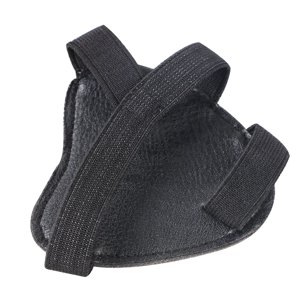 Mini Left Hand Guard Finger Protector Safety Archery Shooting Hunting Compound Recurve Bow Arrow Brown Black Cow Portable Guard