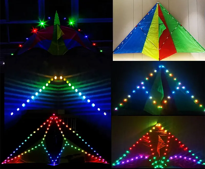 diy led kite flying 56pcs led lamp shinning hang on kites for adults outdoor toys cerf volant cometas led light giant kite	koi