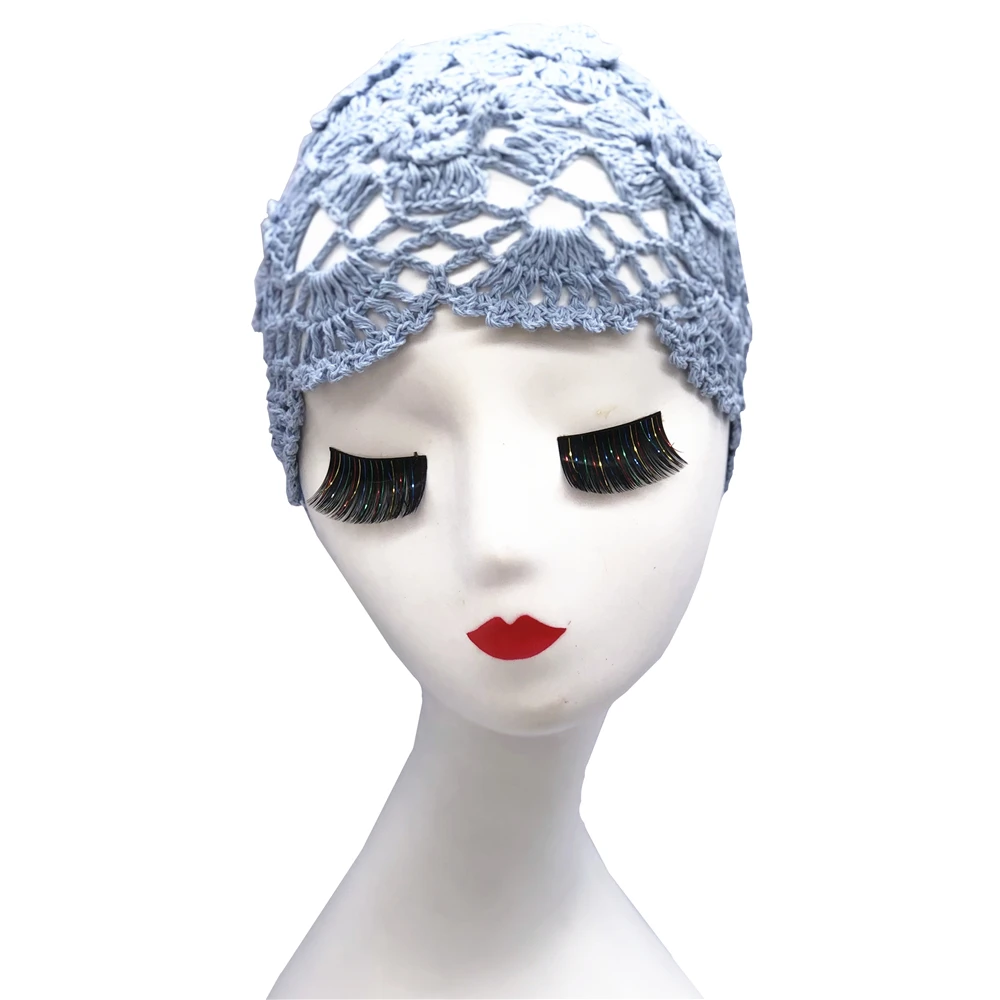Hand-woven Spring and Summer Thread Knitting Thin Hollow Breathable Tide Woolen Melon Leather Baotou Hat