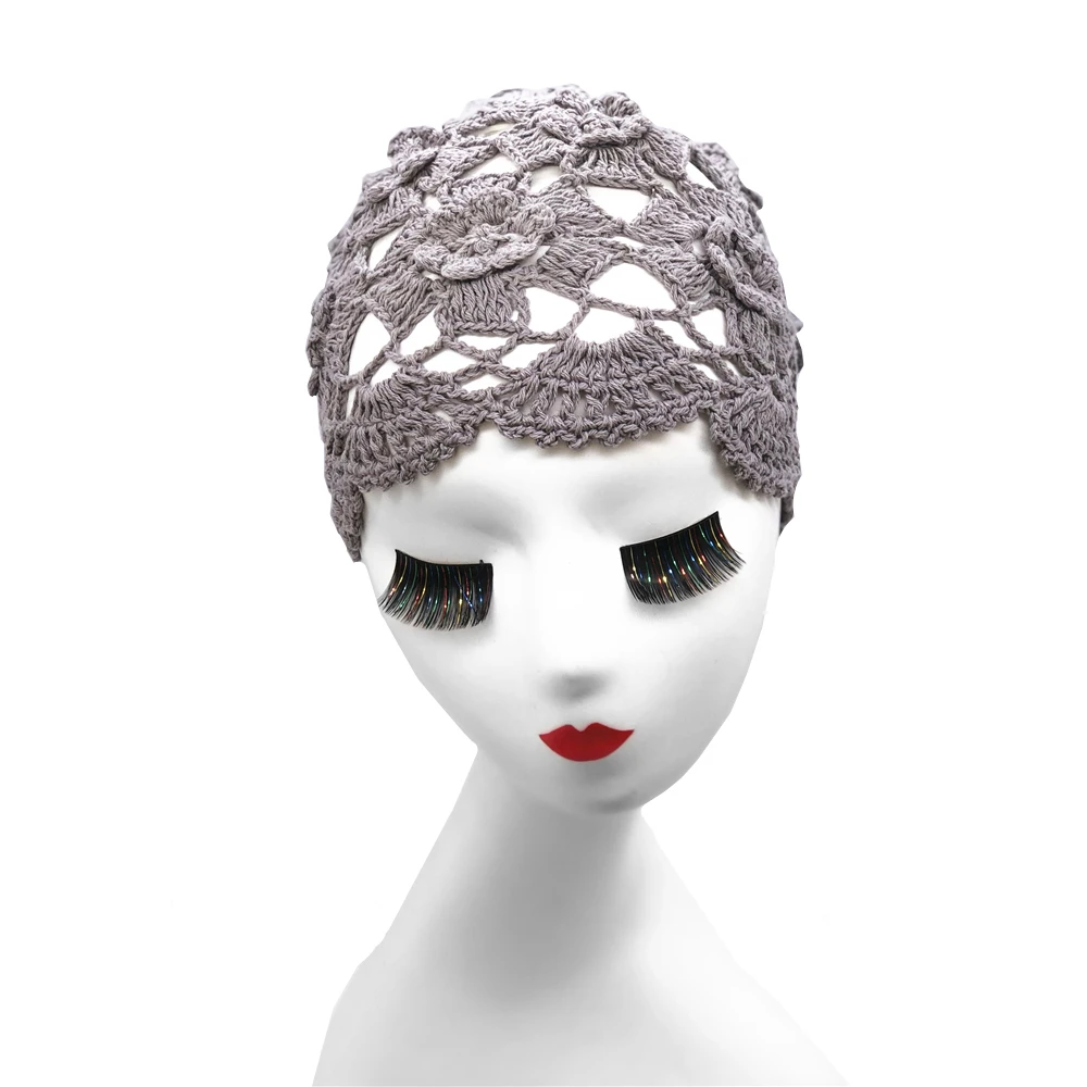 Hand-woven Spring and Summer Thread Knitting Thin Hollow Breathable Tide Woolen Melon Leather Baotou Hat