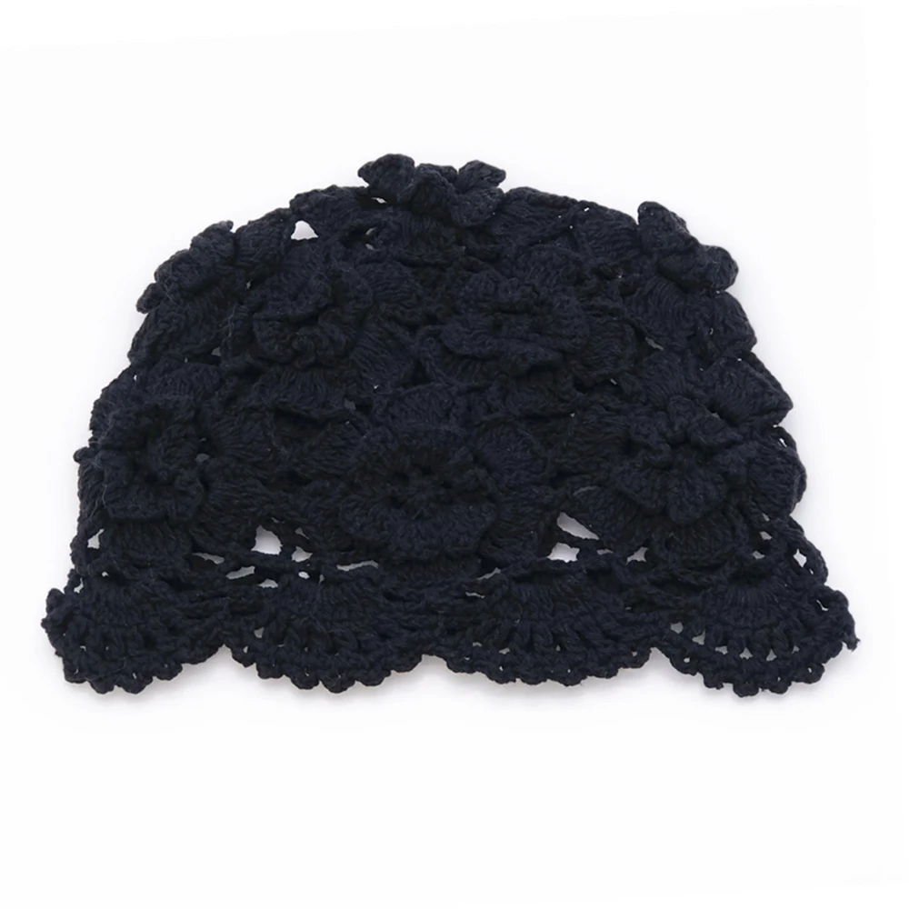 Hand-woven Spring and Summer Thread Knitting Thin Hollow Breathable Tide Woolen Melon Leather Baotou Hat