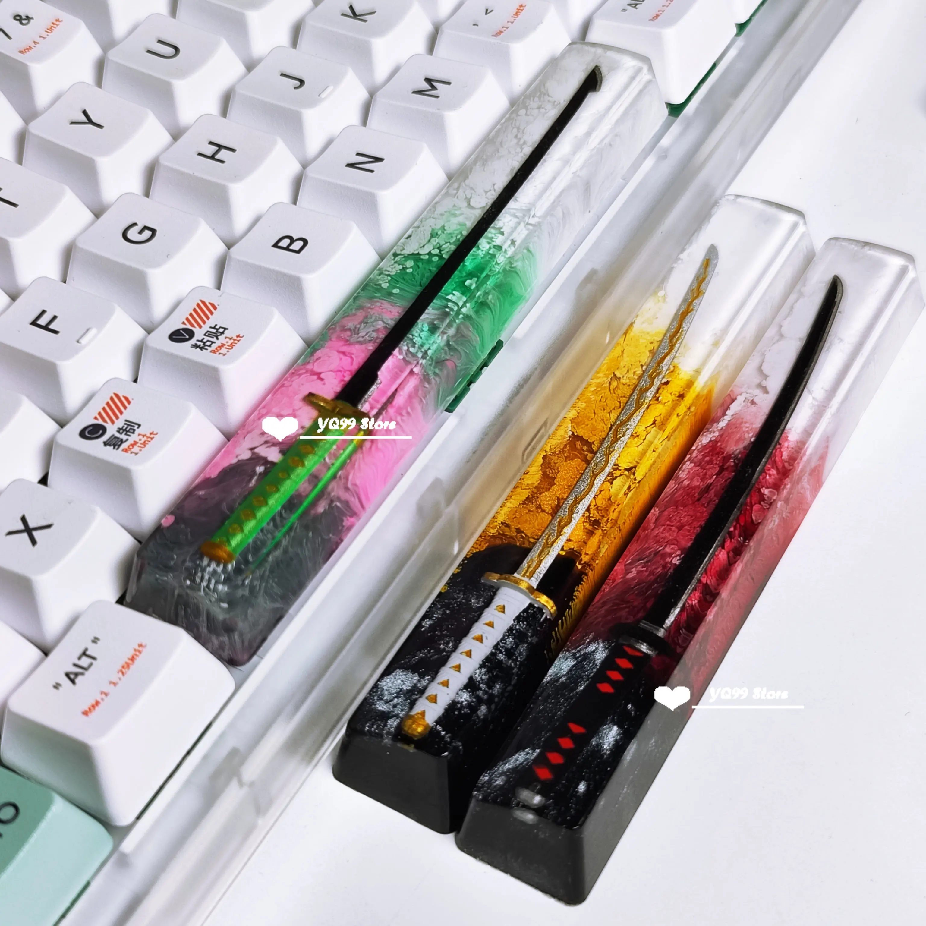 1pc 6.25u Resin Keycap Japan Anime DIY Custom Artisan Spacebar Keycaps for Cherry Mx Switch Mechanical Gaming Keyboard Keycap