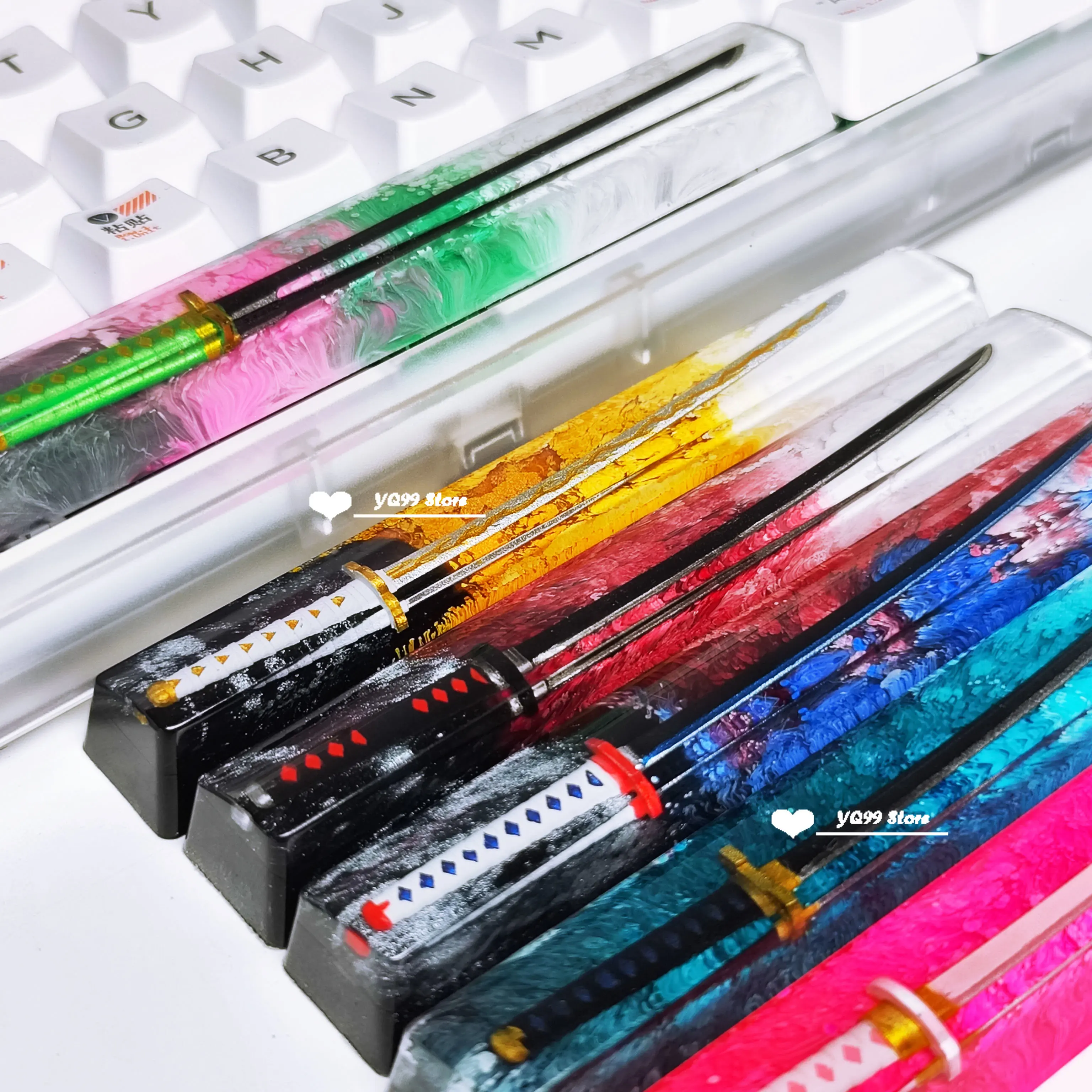 1pc 6.25u Resin Keycap Japan Anime DIY Custom Artisan Spacebar Keycaps for Cherry Mx Switch Mechanical Gaming Keyboard Keycap
